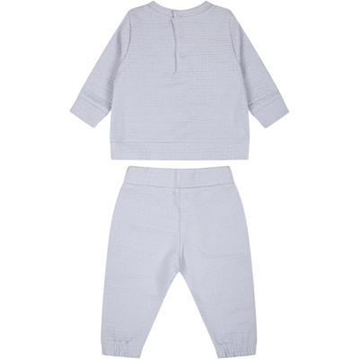 Shop Givenchy Light Blue Tracksuit For Baby Boy With Logo