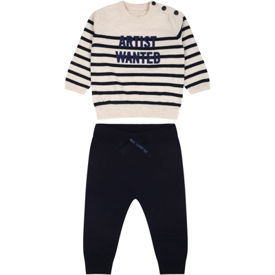 Shop Zadig &amp; Voltaire Blue And Ivory Set For Baby In Multicolor