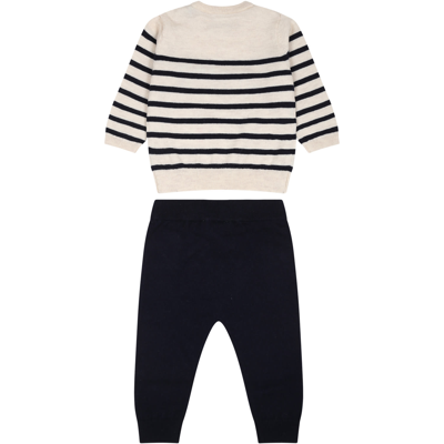 Shop Zadig &amp; Voltaire Blue And Ivory Set For Baby In Multicolor