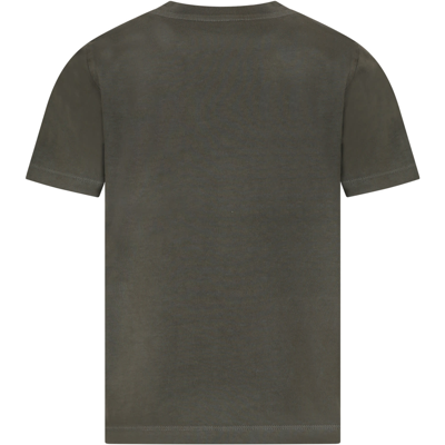 Shop Zadig &amp; Voltaire Green T-shirt With Eagle For Boy