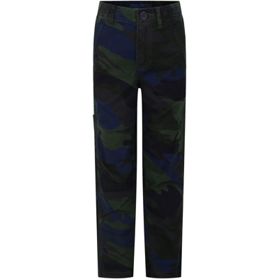 Shop Zadig &amp; Voltaire Camouflage Pants For Boy In Multicolor