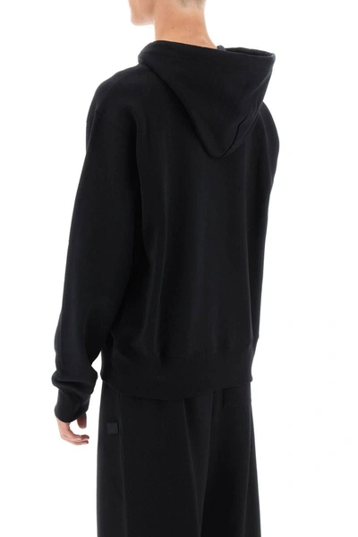 Shop Acne Studios Organic Cotton Hoodie In Black