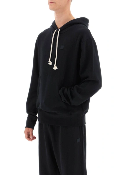 Shop Acne Studios Organic Cotton Hoodie In Black