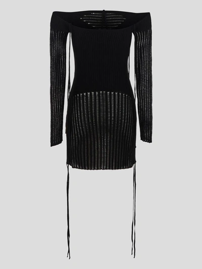 Shop Andrea Adamo Andreadamo Mini Dress In Black