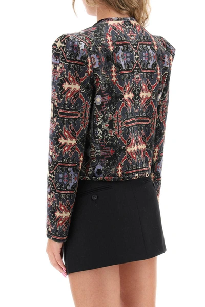Shop Isabel Marant Valian Cropped Jacket In Multicolor