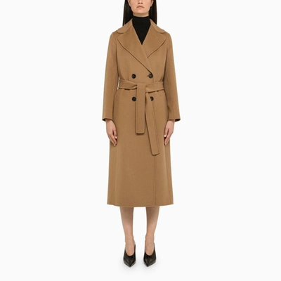 Shop 's Max Mara Classic Camel Double-breasted Coat In Brown