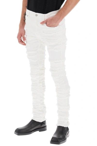 Shop Alyx 1017  9sm Ripped Effect Skinny Jeans In White