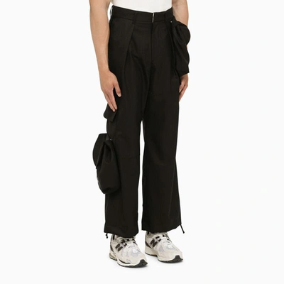 Shop Ader Error Cargo Trousers In Black