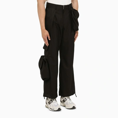 Ader Error Straight-leg Stretch-wool Trousers In Black