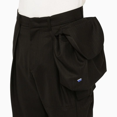 Ader Error Straight-leg Stretch-wool Trousers In Black