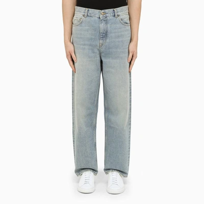 Shop Alanui Light Washed Jeans In Blue