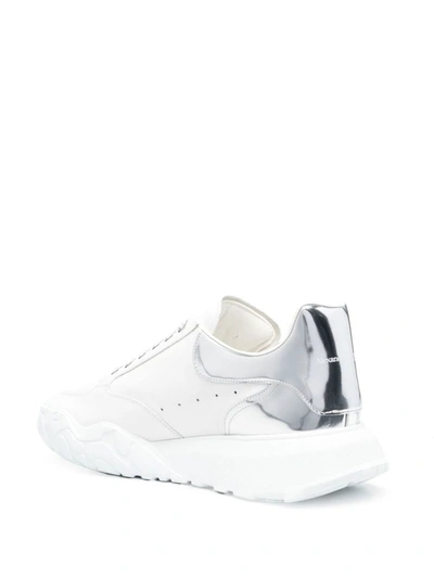 Shop Alexander Mcqueen Court Leather Sneakers In White
