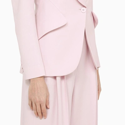 Shop Alexander Mcqueen Porcelain Single-breasted Jacket In Pink