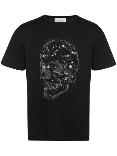 Shop Alexander Mcqueen Skull Print T-shirt In Nero E Argento