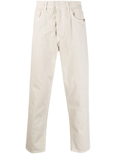 Shop Amish 'jeremiah' Straight-leg Jeans In Beige