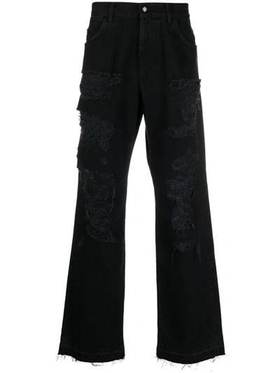 Shop Amish Straight-leg Jeans 'james' In Black
