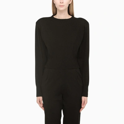 Shop Art Essay Crew Neck Sweater In Black
