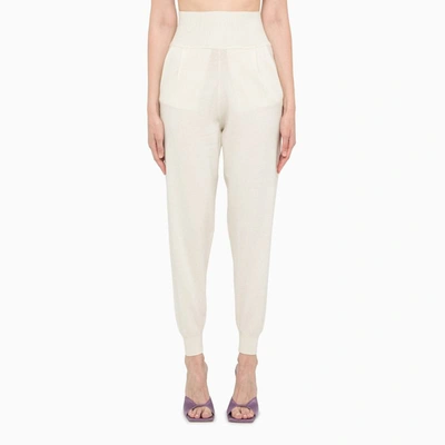 Shop Art Essay Ivory-coloured Joggers In Beige