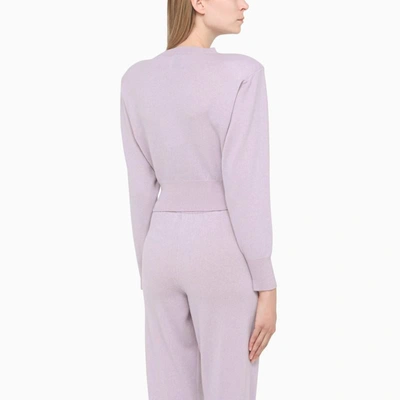 Shop Art Essay Lilac Crew Neck Sweater In Pink