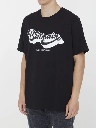 Shop Balmain 70' T-shirt In Black/white
