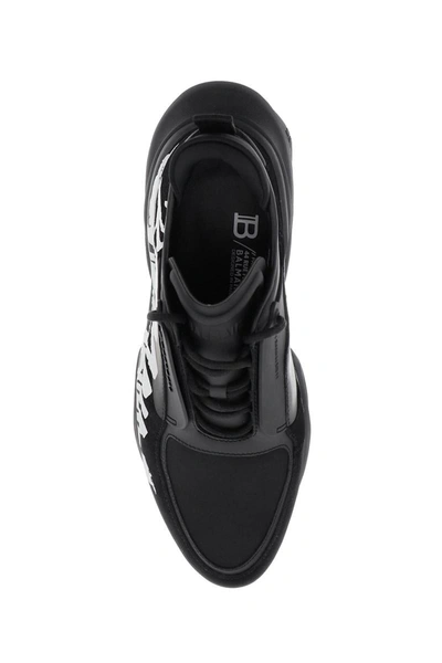 Shop Balmain B-bold Low Top Sneakers In Black