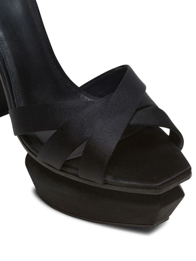 Shop Balmain Platform Sandals In Black