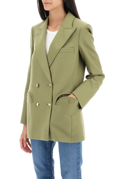 Shop Blazé Milano Blaze Milano 'everyday Exit' Double-breasted Blazer In Green