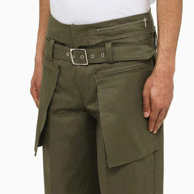 Shop Bluemarble Military Trousers With Belt In Green