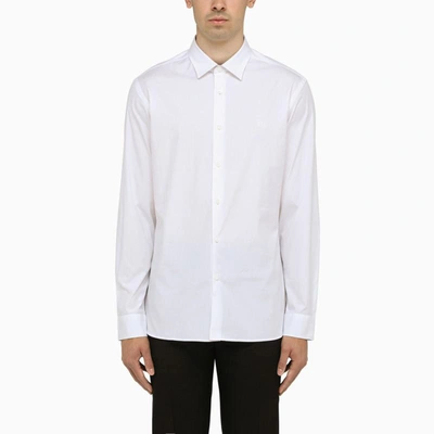 Shop Burberry Classic Poplin Shirt In White
