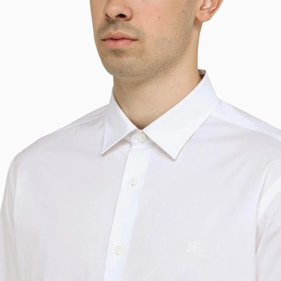 Shop Burberry Classic Poplin Shirt In White