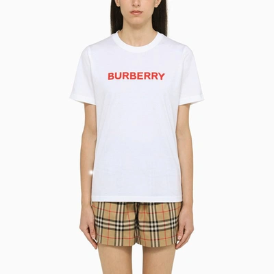 Shop Burberry Crew-neck T-shirt In White