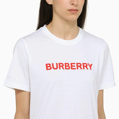 Shop Burberry Crew-neck T-shirt In White