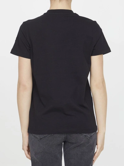 Shop Moncler Cotton T-shirt With Logo In Black