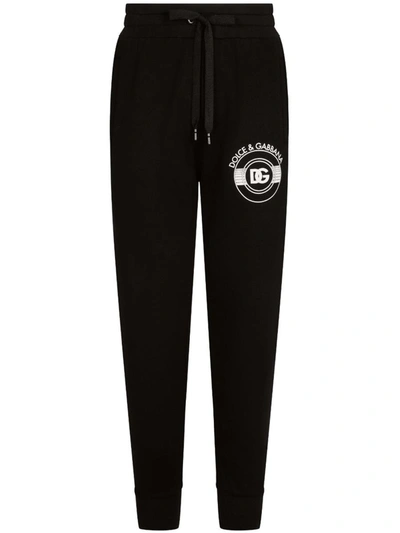 Shop Dolce & Gabbana Logo-print Track Pants In Black