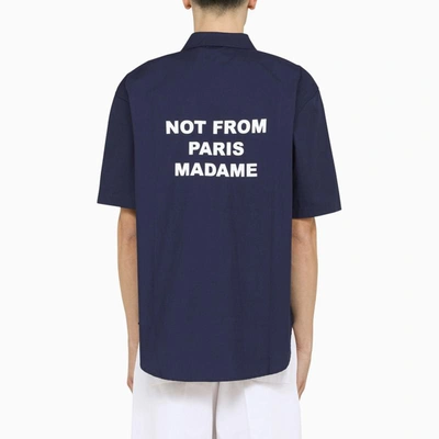 Shop Drôle De Monsieur Navy Shirt In Blue