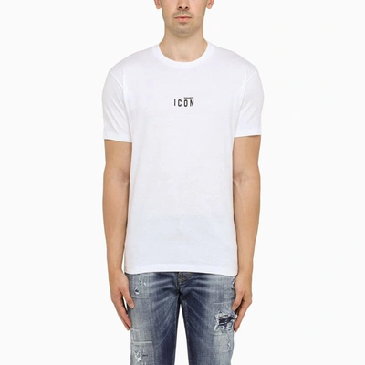 Shop Dsquared2 Icon Print Crewneck T-shirt In White