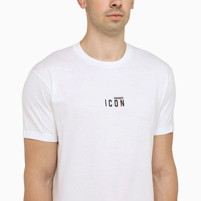 Shop Dsquared2 Icon Print Crewneck T-shirt In White