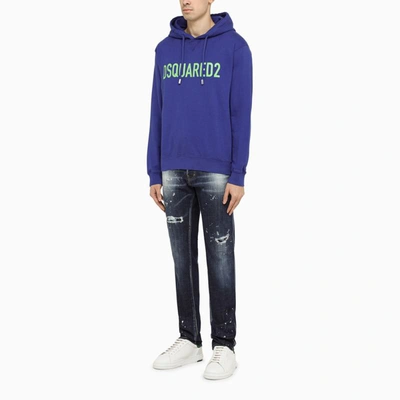Shop Dsquared2 Stretch Sweatshirt In Blue