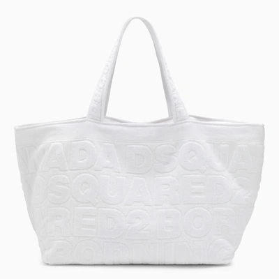 Shop Dsquared2 Terry Tote Bag In White