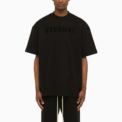Shop Fear Of God Eternal Crew Neck T-shirt In Black