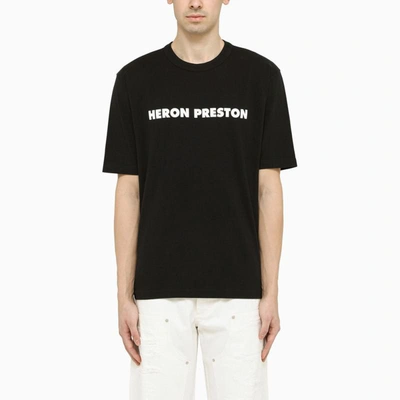 Shop Heron Preston Crew-neck T-shirt With Logo In Black