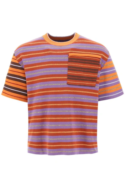 Shop Jacquemus 'la Maille Sao' Knit T-shirt In Multicolor