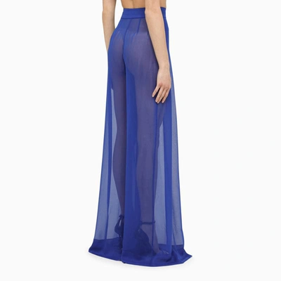 Shop Laquan Smith Palazzo Trousers In Blue