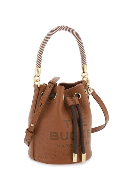 Marc Jacobs Sac The Leather Bucket Bag en cuir couleur Marron