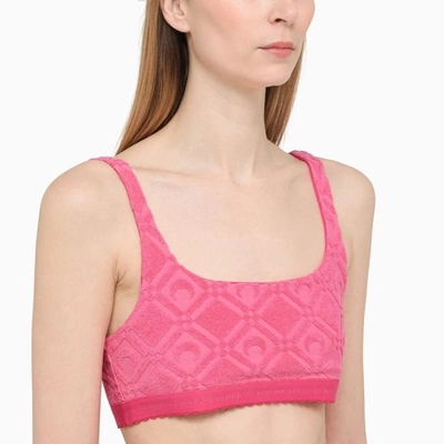 Shop Marine Serre Fuchsia Sponge Top In Pink