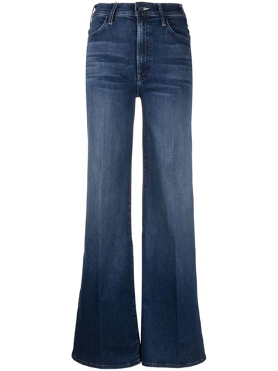 Shop Mother Heirloom Flared Jeans In Blue
