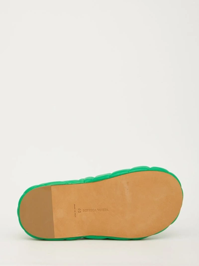 Shop Bottega Veneta Padded Green Sandals