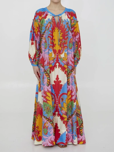 Shop Etro Paisley Print Dress In Multicolor