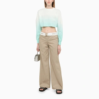 Shop Palm Angels Baggy Chino Trousers In Beige