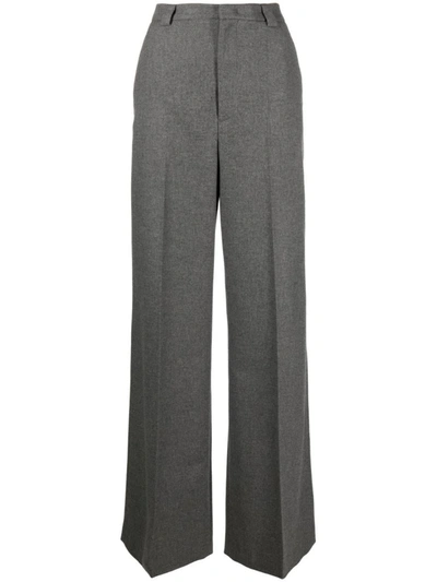 Shop Red Valentino High-waisted Trousers In Grey